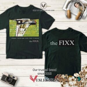 The Fixx-Happy Landings and Lost Track Album Dark Green 3D Shirt, Unique Gifts For Music Lovers - Vesles2014S