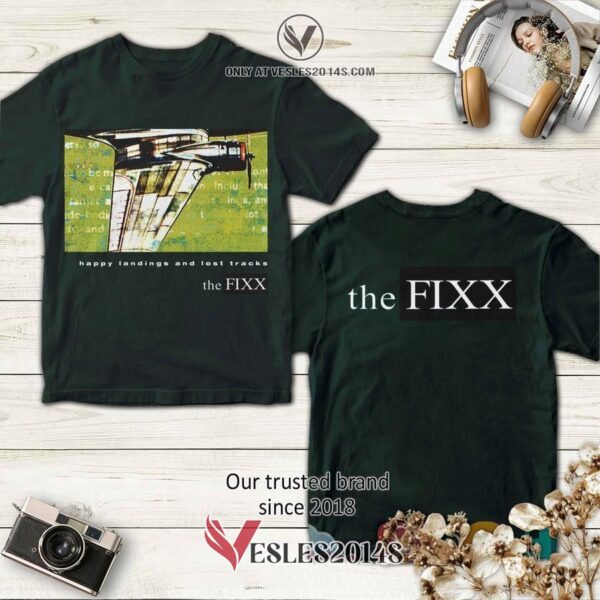 The Fixx-Happy Landings and Lost Track Album Dark Green 3D Shirt, Unique Gifts For Music Lovers - Vesles2014S