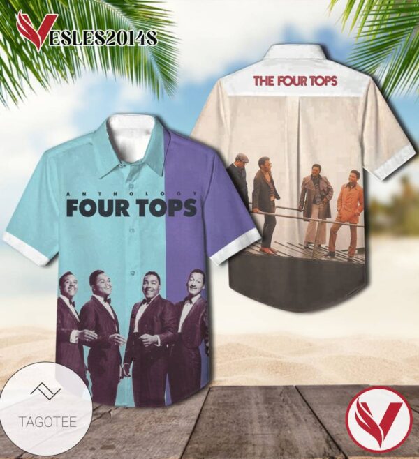 The Four Tops Anthology Album Cover Hawaiian Shirt, Best Gift For Music Lovers Vesles2014S