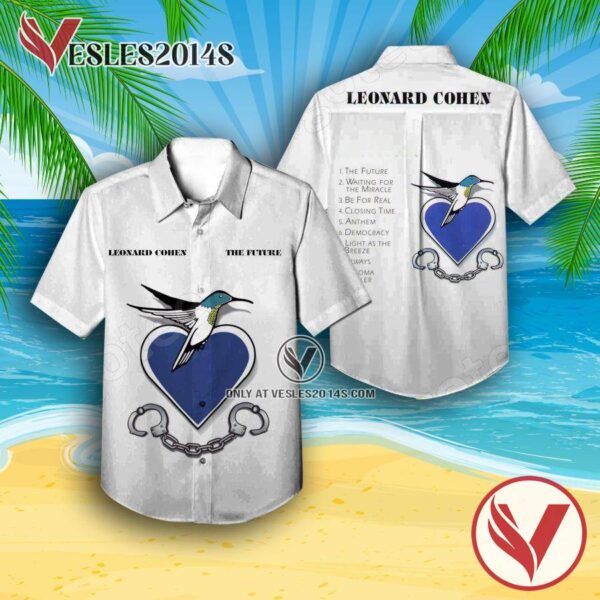The Future Album Cover By Leonard Cohen Hawaiian Shirt, Unique Gifts For Music Lovers - Vesles2014S