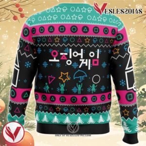 The Game is On Squid Game Christmas Sweater 3