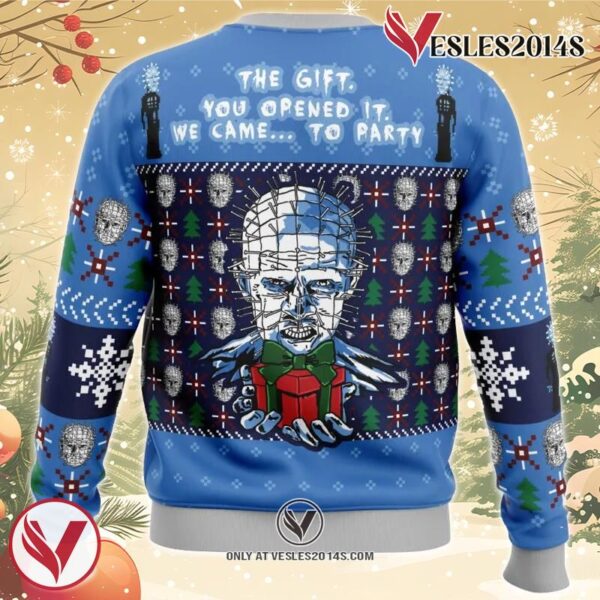 The Gift Hellraiser Ugly Christmas Sweater, Unique Christmas Gift For Fans - Vesles2014S 1