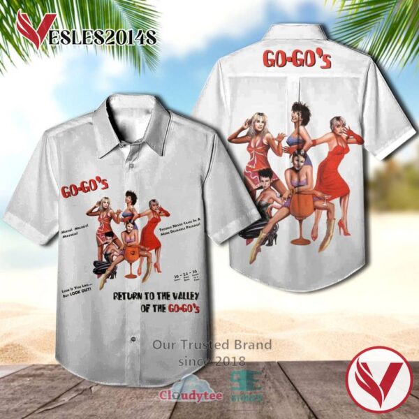 The Go Go's Band Return To The Valley Of The Go Go's Album Hawaiian Shirt, Best Gift For Music Lovers Vesles2014S