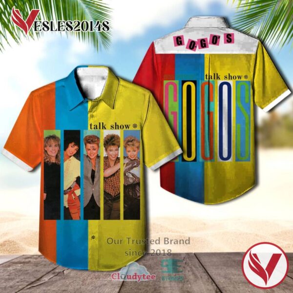 The Go Go's Band Talk Show Album Hawaiian Shirt, Best Gift For Music Lovers Vesles2014S