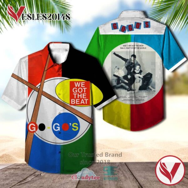 The Go Go's Band We Got The Beat Album Hawaiian Shirt, Best Gift For Music Lovers Vesles2014S