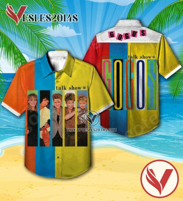 The Go-go’s Talk Show Album Cover Hawaiian Shirt, Unique Gifts For Music Lovers - Vesles2014S