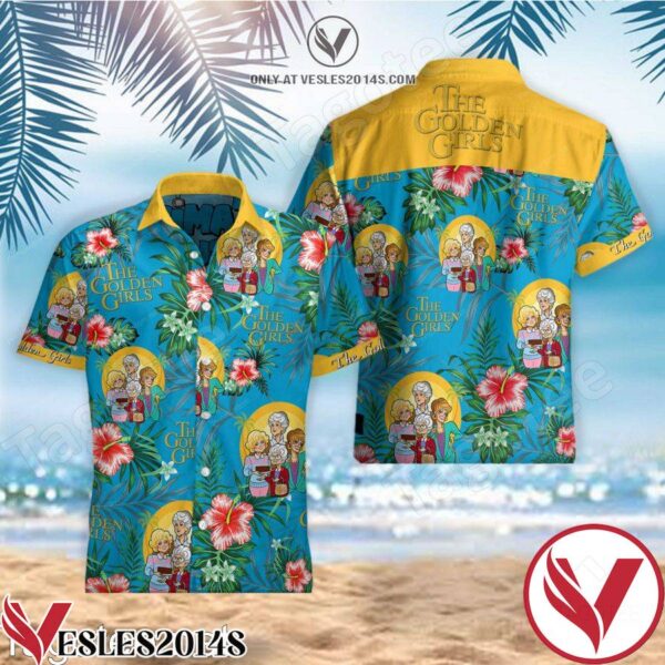 The Golden Girls Tropical Pattern Yellow And Blue Hawaiian Shirt, Unique Gifts For Friends - Vesles2014S 1