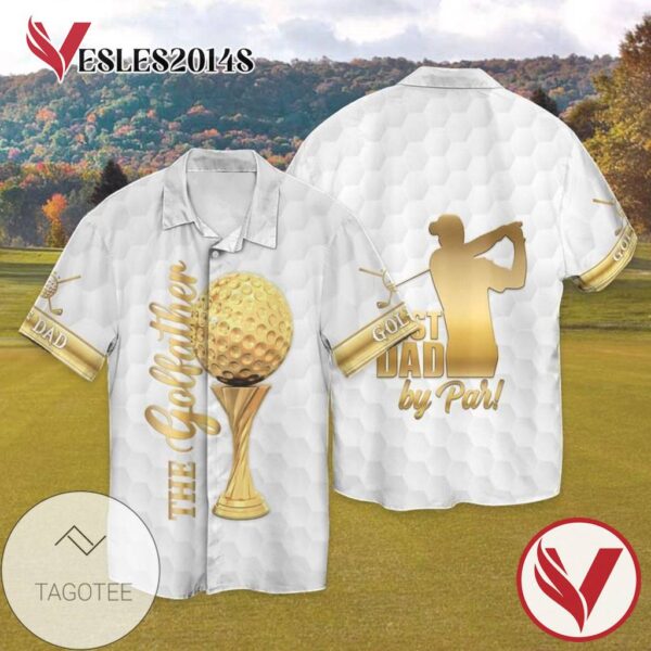 The Golffather Gold For Men And Women Graphic Print Short Sleeve Hawaiian Casual Shirt Vesles2014S