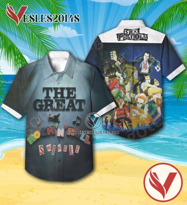 The Great Rock ‘n’ Roll Swindle Album Cover By Sex Pistols Hawaiian Shirt, Unique Gifts For Music Lovers - Vesles2014S