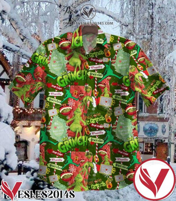 The Grinch His Grew Three Sizes That Day Hawaiian Shirt, Unique Gifts For Friends - Vesles2014S 1