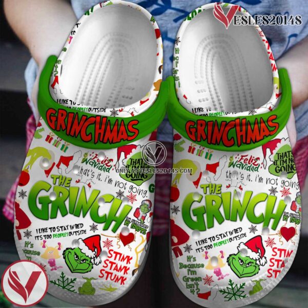 The Grinch Movie Crocs Crocband Clogs Shoes Comfortable For Men Women and Kids Style 5 - Vesles2014S