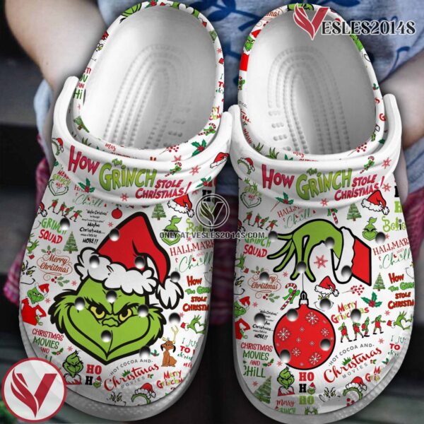 The Grinch Movie Crocs Crocband Clogs Shoes Comfortable For Men Women and Kids Style 7 - Vesles2014S
