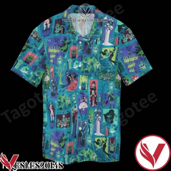 The Haunted Mansion Cartoon Disney Hawaiian Shirt And Short, Unique Gifts For Friends - Vesles2014S 1