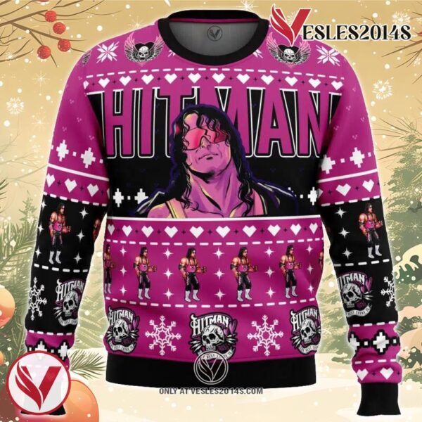 The Hitman Bret Hart Wrestler Ugly Christmas Sweater, Unique Christmas Gift For Fans - Vesles2014S