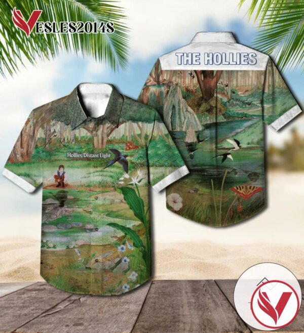 The Hollies Distant Light Album Cover Hawaiian Shirt, Best Gift For Music Lovers Vesles2014S