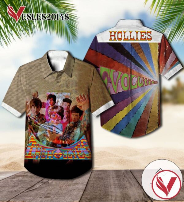 The Hollies Evolution Album Cover Hawaiian Shirt, Best Gift For Music Lovers Vesles2014S