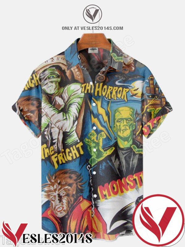 The Horror The Fright Monster Movie Halloween Hawaiian Shirt, Unique Gifts For Friends - Vesles2014S 1