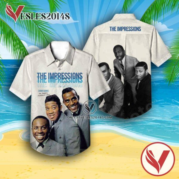 The Impressions Debut Album Cover Hawaiian Shirt, Unique Gifts For Music Lovers - Vesles2014S