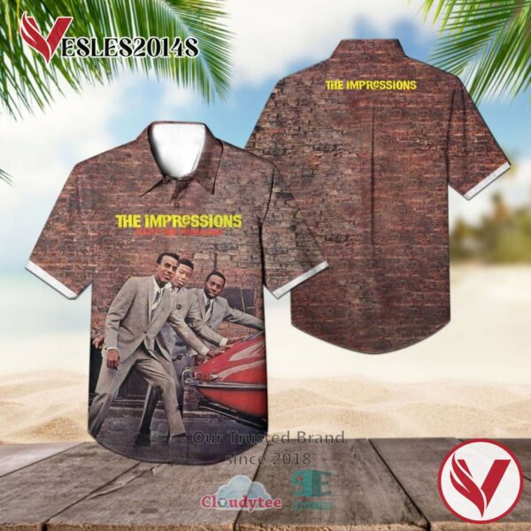 The Impressions Keep On Pushing 1964 Album Hawaiian Shirt, Best Gift For Music Lovers Vesles2014S
