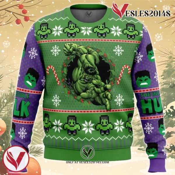 The Incredible Hulk Ugly Christmas Sweater, Unique Christmas Gift For Fans - Vesles2014S