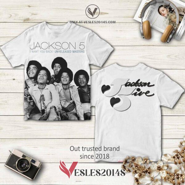 The Jackson 5 Band I Want You Back Unreleased Masters Album 3D T-Shirt, Perfect Gifts For Music Lovers - Vesles2014S