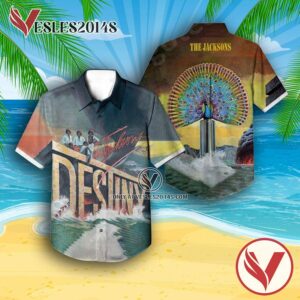 The Jackson 5 Destiny Album Cover Hawaiian Shirt, Unique Gifts For Music Lovers - Vesles2014S