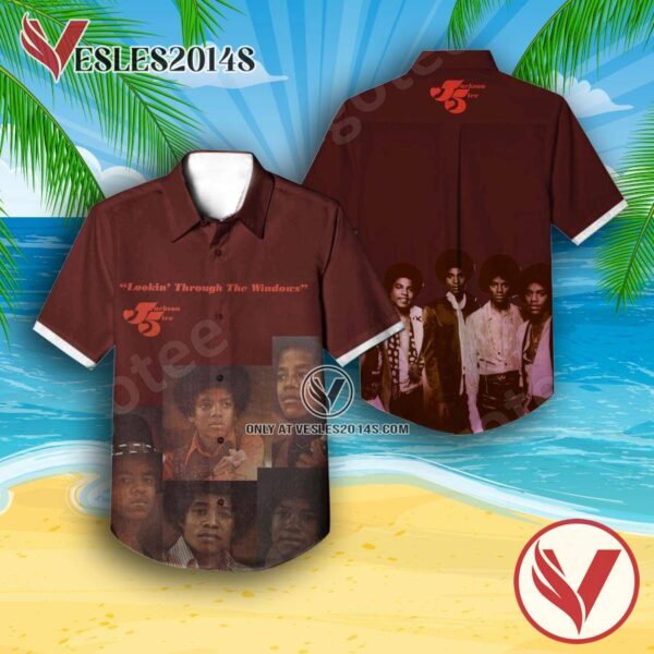 The Jackson 5 Lookin’ Through The Windows Album Cover Hawaiian Shirt, Unique Gifts For Music Lovers - Vesles2014S