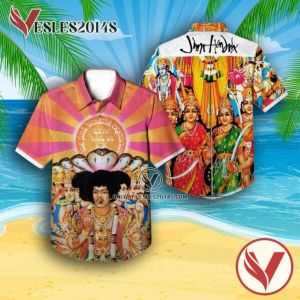 The Jimi Hendrix Experience Axis Bold As Love Album Cover Hawaiian Shirt, Unique Gifts For Music Lovers - Vesles2014S