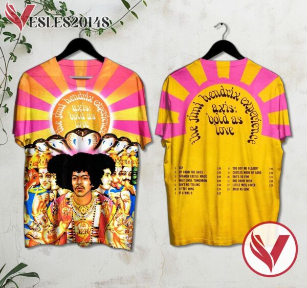 The Jimi Hendrix Experience Axis Bold As Love Album Cover Style 2 Shirt, Perfect Gifts For Music Lovers - Vesles2014S