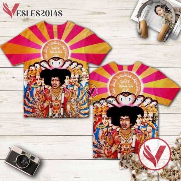 The Jimi Hendrix Experience Axis Bold As Love Album Cover Style 3 Shirt, Unique Gifts For Music Lovers - Vesles2014S