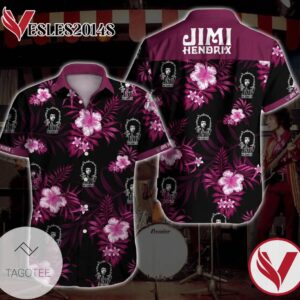 The Jimi Hendrix Experience Hawaiian Graphic Print Short Sleeve Hawaiian Casual Shirt Vesles2014S