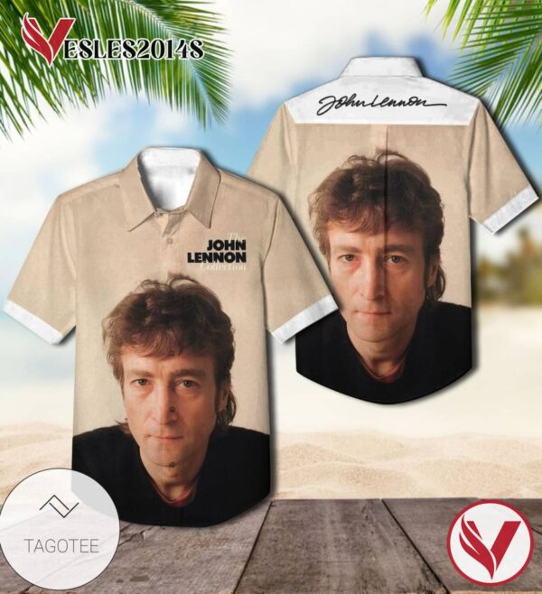 The John Lennon Collection Compilation Album Cover Hawaiian Shirt, Best Gift For Music Lovers Vesles2014S