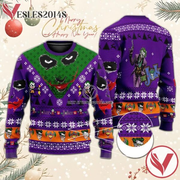 The Joker Batman Ugly Sweater, Unique Winter Outfits For Fans - Vesles2014S  1