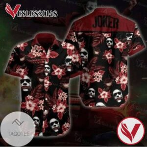 The Joker Joaquin Phoenix Hawaiian Graphic Print Short Sleeve Hawaiian Casual Shirt Vesles2014S