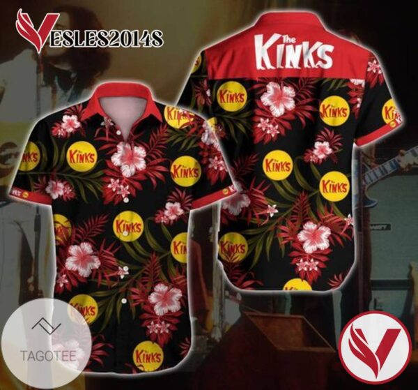 The Kinks Hawaii Tropical Hawaiian Graphic Print Short Sleeve Hawaiian Casual Shirt Vesles2014S 1