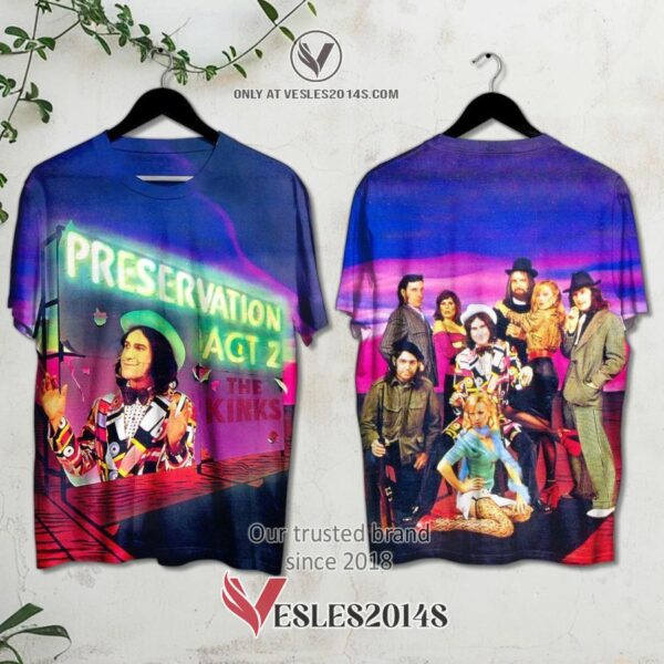 The Kinks Preservation Act 2 Album 3D Shirt, Unique Gifts For Music Lovers - Vesles2014S