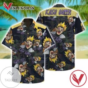 The Kush Queen Hawaiian Graphic Print Short Sleeve Hawaiian Casual Shirt Vesles2014S 1