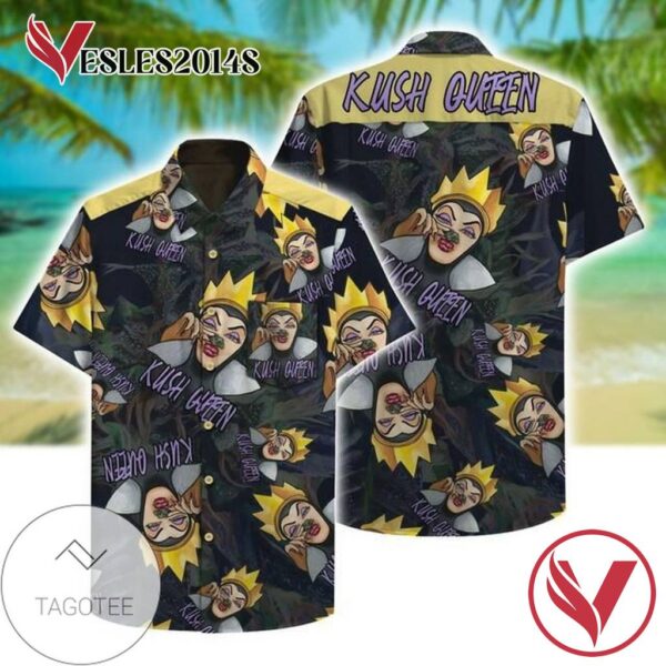 The Kush Queen Hawaiian Graphic Print Short Sleeve Hawaiian Casual Shirt Vesles2014S 1
