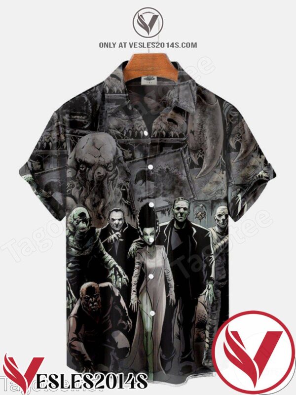 The League Of Extraordinary Monsters Halloween Hawaiian Shirt, Unique Gifts For Friends - Vesles2014S 1