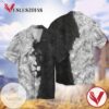 The Lion Black And White Graphic Print Short Sleeve Hawaiian Casual Shirt Vesles2014S