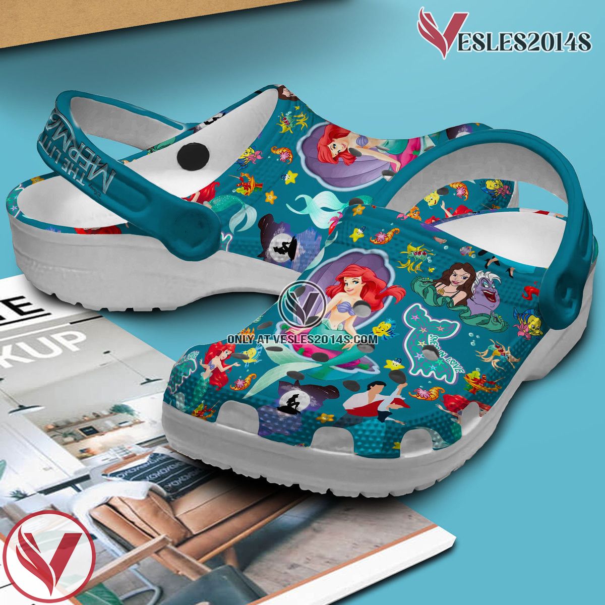 The Little Mermaid Cartoon Movie Crocs Crocband Clogs Shoes Comfortable For Men Women and Kids Style 5 - Vesles2014S 3