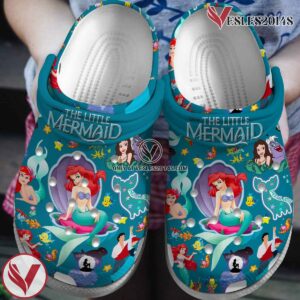 The Little Mermaid Cartoon Movie Crocs Crocband Clogs Shoes Comfortable For Men Women and Kids Style 5 - Vesles2014S