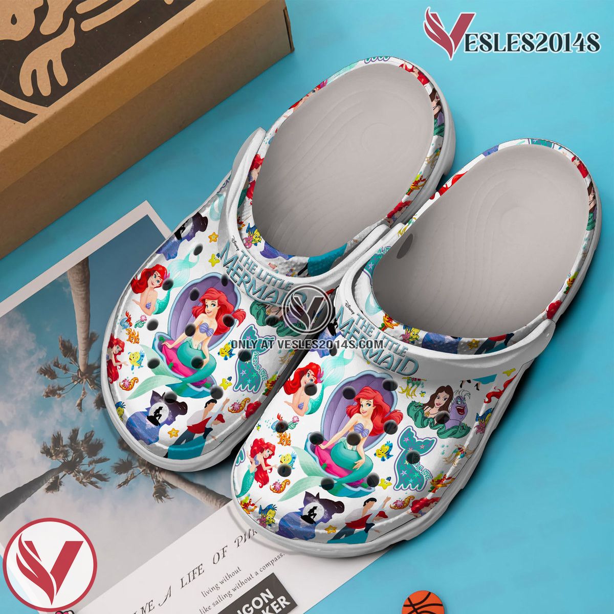 The Little Mermaid Cartoon Movie Crocs Crocband Clogs Shoes Comfortable For Men Women and Kids Style 6 - Vesles2014S 3