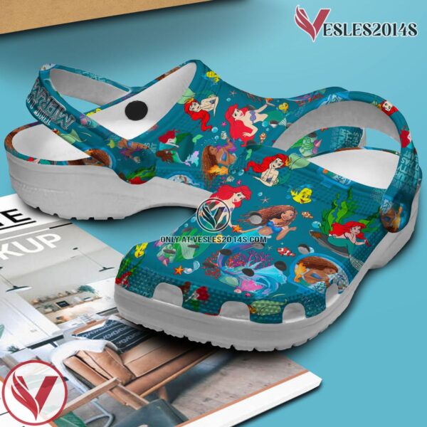 The Little Mermaid Disney Cartoon Crocs Crocband Clogs Shoes Comfortable For Men Women and Kids Style 1, Unique Gift From  Vesles2014S 2