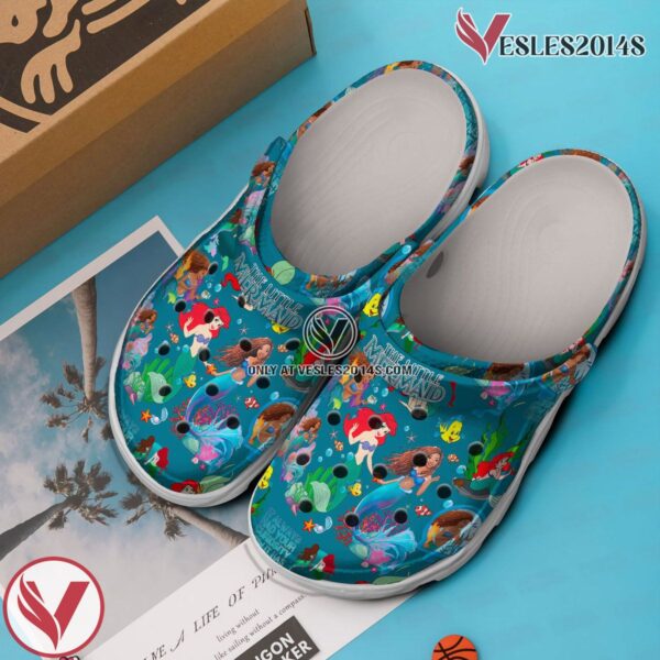 The Little Mermaid Disney Cartoon Crocs Crocband Clogs Shoes Comfortable For Men Women and Kids Style 1, Unique Gift From  Vesles2014S 3