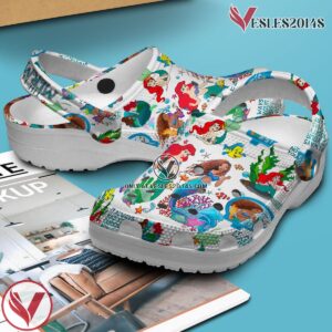 The Little Mermaid Disney Cartoon Crocs Crocband Clogs Shoes Comfortable For Men Women and Kids Style 2, Unique Gift From  Vesles2014S 2