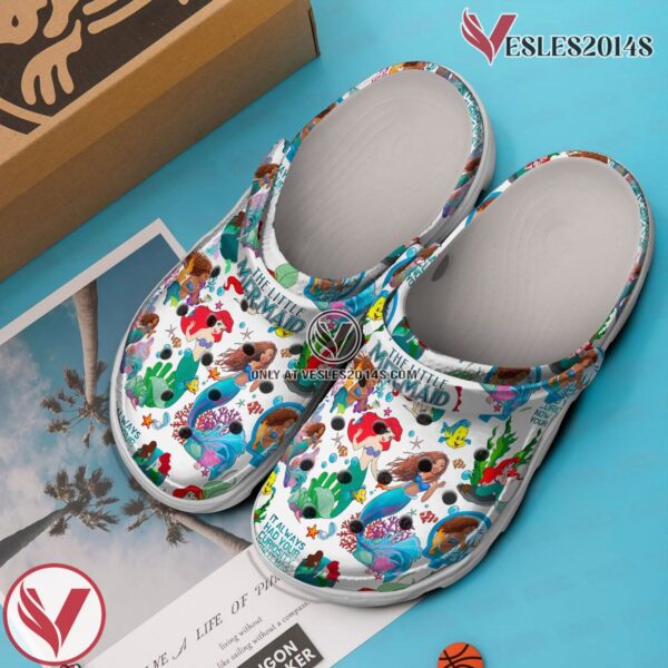 The Little Mermaid Disney Cartoon Crocs Crocband Clogs Shoes Comfortable For Men Women and Kids Style 2, Unique Gift From  Vesles2014S 3