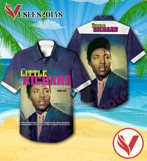 The Little Richard Collection 1951-62 Album Cover Hawaiian Shirt, Unique Gifts For Music Lovers - Vesles2014S