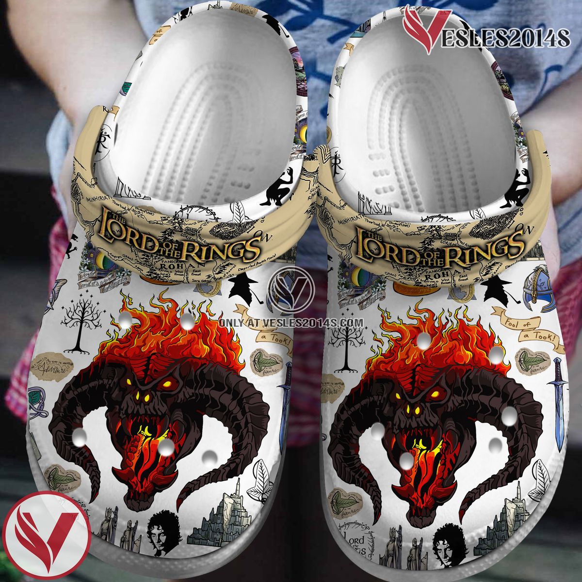 The Lord Of The Rings Movie Crocs Crocband Clogs Shoes Comfortable For Men Women and Kids Style 1 - Vesles2014S
