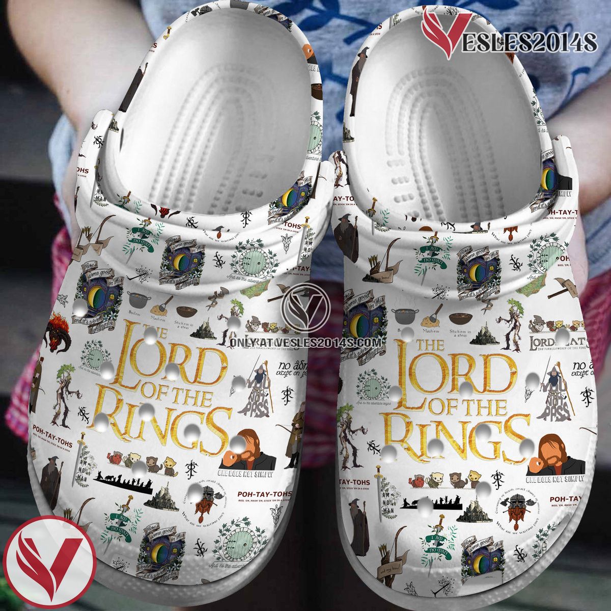 The Lord Of The Rings Movie Crocs Crocband Clogs Shoes Comfortable For Men Women and Kids Style 7 - Vesles2014S